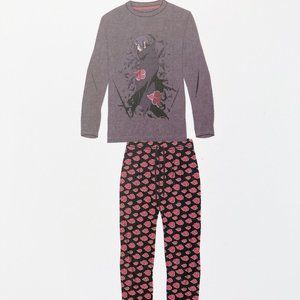 NEW Mens Juniors Naruto Itachi Akatsuki Clouds Pajama Set NWT M Anime